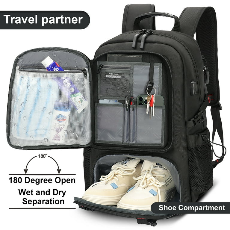 Upgraded Travel Laptop Backpack for Men Women, 17.3 inch Flight
