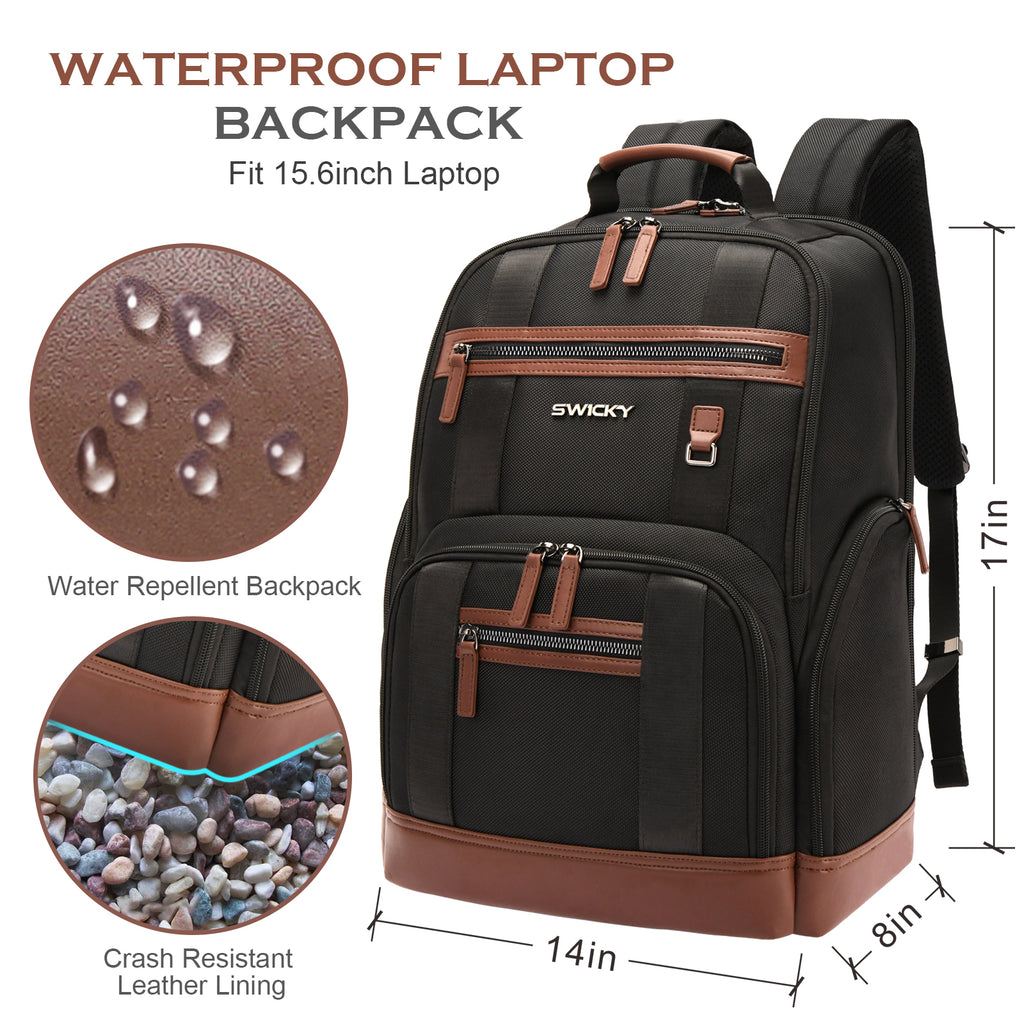 aokur Black Backpack for Men, Minimalist 15.6 Laptop Backpack, Women  Casual Daypack Travel Bag, Lightweight School College Bookbag 