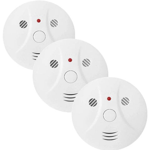 Smoke Detectors 3 Pack Fire Alarms Battery Operated, Travel Portable Smoke Alarms