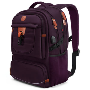 Travel Laptop Backpack for Men Women, Extra Larger 50L Business Computer Bag with USB Charging Port fit 17.3 Inch Laptop Water Resistant Purple