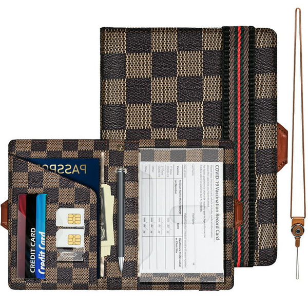 Passport Holder Cover Wallet RFID Blocking Leather Card Case Travel Document Organizer, Ideal Gift for Men Women